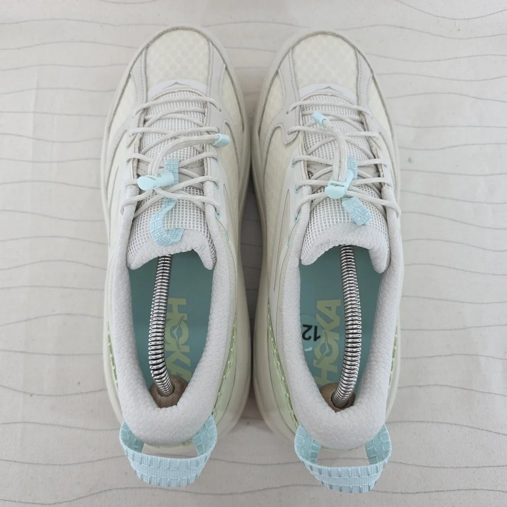 Hoka Womens Bondi B3LS Oat Milk Running Sneaker Shoes 1155351-OKT Size 12.5 NEW